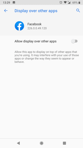 كيفية إصلاح خطأ "Screen Overlay Detected" على Android - Android 