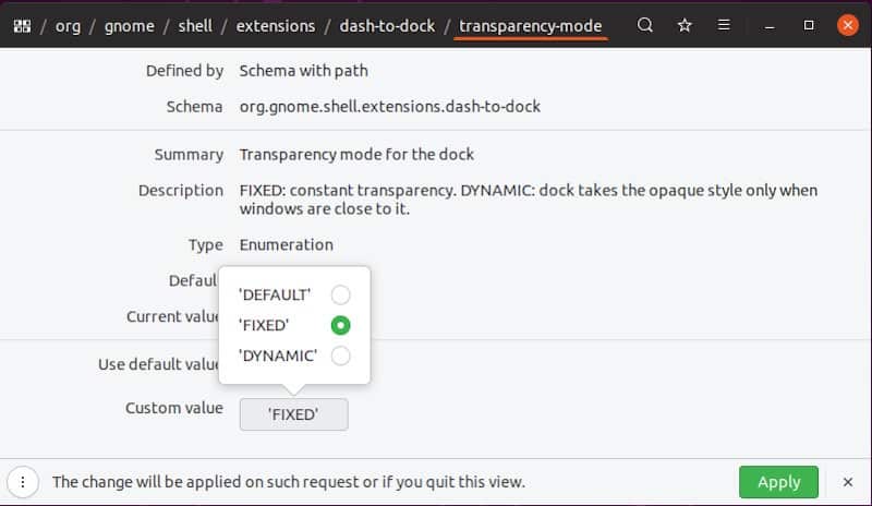 كيفية تمكين ميزة الشفافية الديناميكية على توزيعة Ubuntu - لينكس