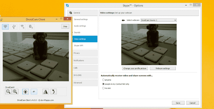 Applications de webcam pour les utilisateurs d'Android pour l'enregistrement à distance - Android