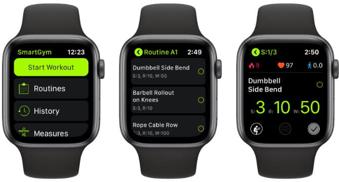 SmartGym Apple Watch Workouts App