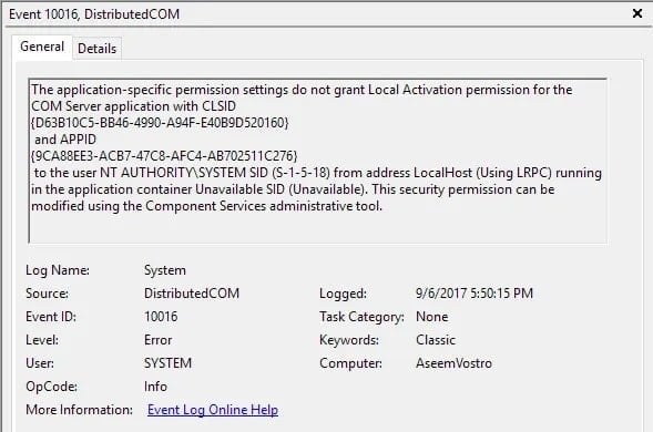 كيفية إصلاح خطأ DistributedCOM 10016 في نظام التشغيل Windows 10 - الويندوز