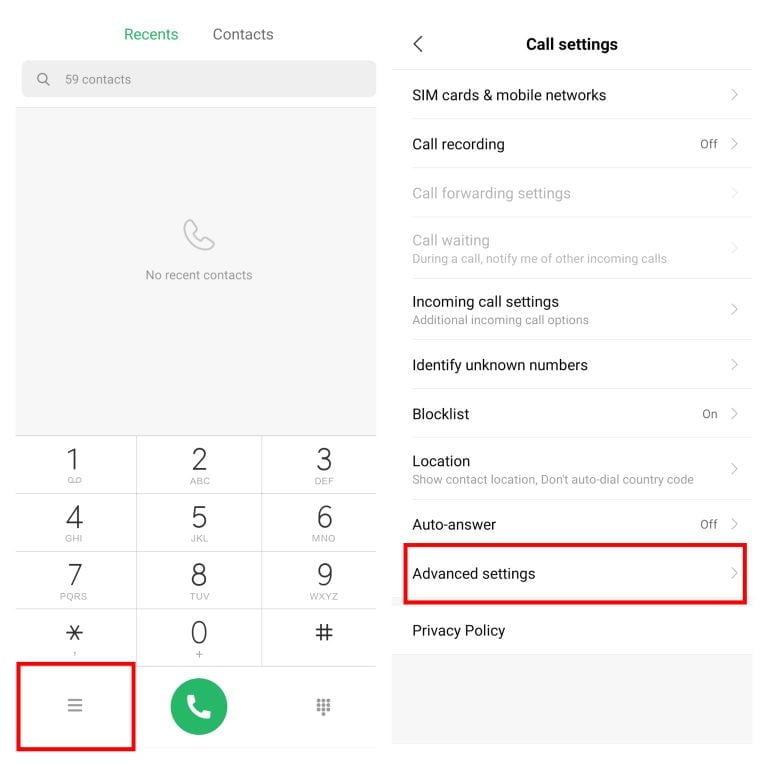 كيفية تمكين ميزة الاهتزاز عند الرد على المكالمات الصادرة - Android