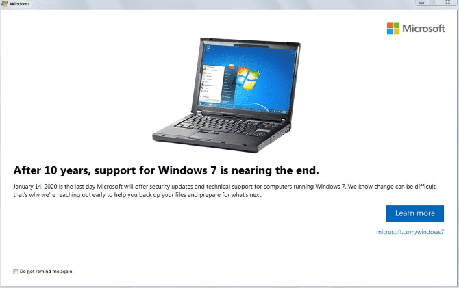 نصائح عن نهاية حياة Windows 7 والدعم الأمني - الويندوز