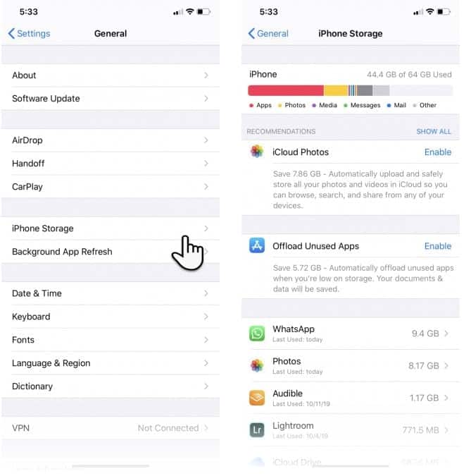تخزين iPhone ممتلئ؟ كيفية تحرير مساحة تخزين على iOS - iOS