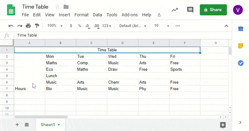 كيفية دمج الخلايا في Google Sheets مع كيفية إنشاء جدول في Wordpress - Google Office Suite احتراف الووردبريس 