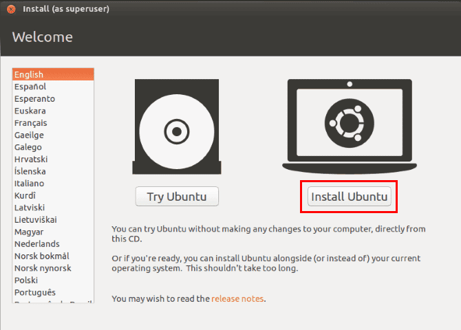 تثبيت Ubuntu على الكمبيوتر باستخدام محرك أقراص USB محمول - لينكس