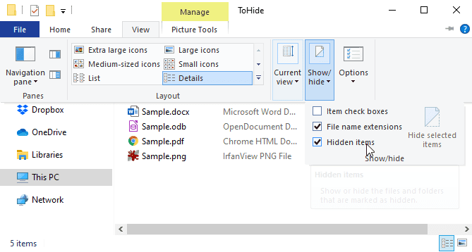 كيفية إخفاء الملفات والمجلدات ومحركات الأقراص في Windows 10 - الويندوز