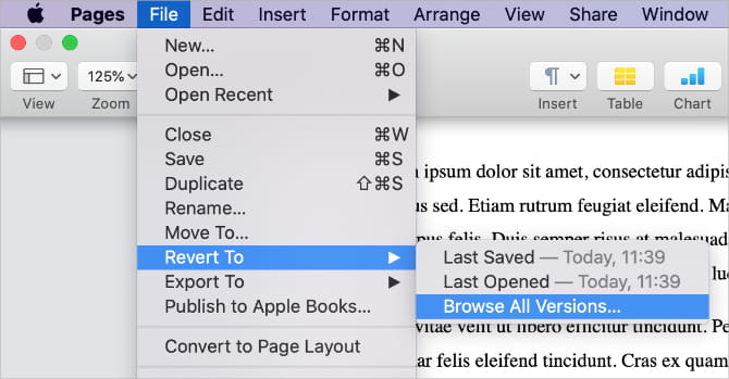 كيفية استعادة الإصدارات السابقة من Pages et Word ومستندات Mac الأخرى - Mac 