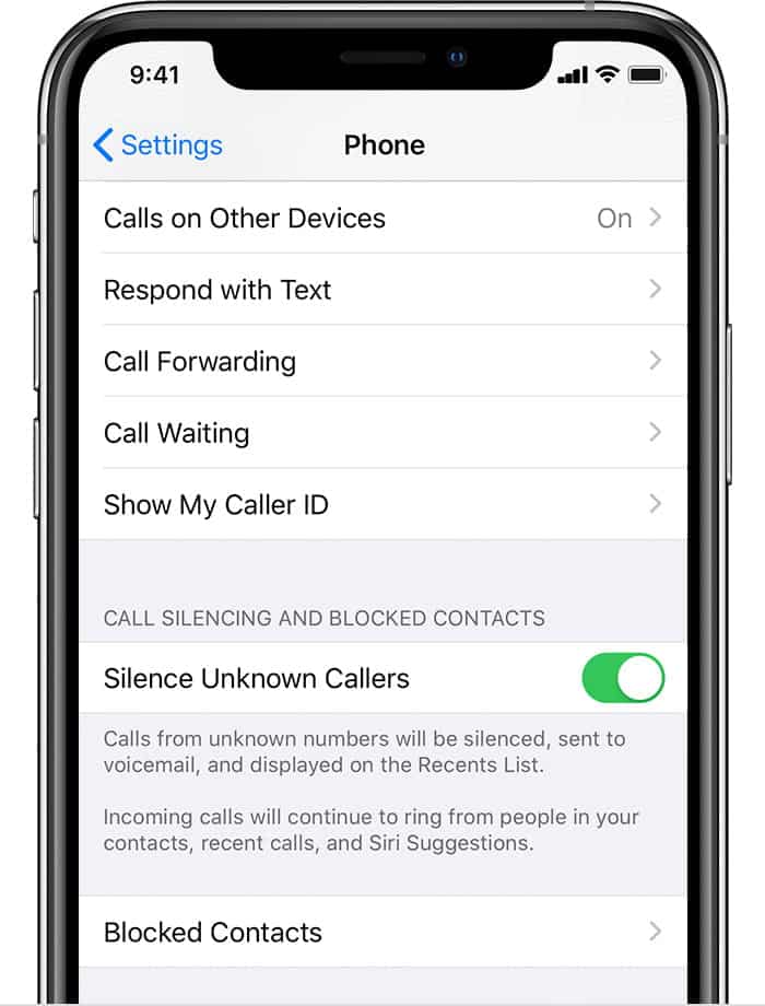 كيفية تصفية ومنع المكالمات غير المرغوب فيها على iPhone et iPad - iOS iPadOS
