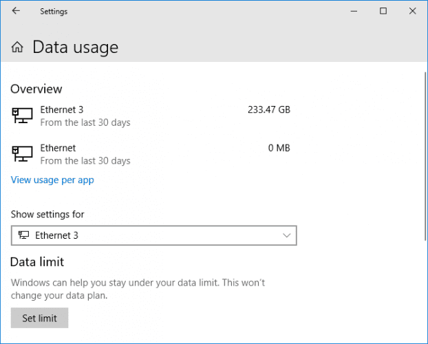 كيفية الحد من استخدام البيانات وعرض النطاق الترددي في Windows 10 - الويندوز