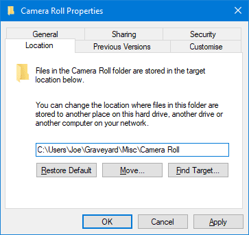 كيفية حذف مجلدات Camera Roll و Saved Pictures في Windows 10 - الويندوز