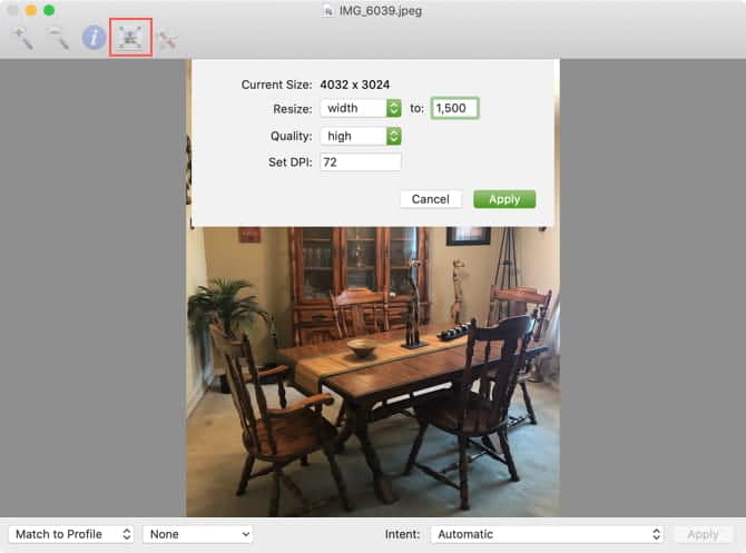 كيفية تغيير حجم الصور على MacOS باستخدام تطبيق Photos или же Preview - Mac