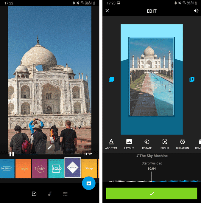 أفضل تطبيقات إنشاء فيديو عرض شرائح بدون علامة مائية - Android iOS
