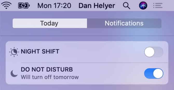 Do Not Disturb option in Mac Notification Center Bpp1zQfs DzTechs | هل "الإرسال السريع" (AirDrop) لا يعمل؟ يُمكنك إصلاحه بسرعة مع هذه النصائح