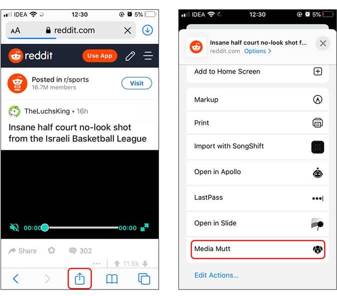 كيفية تنزيل مقاطع الفيديو من Reddit على جهاز iPhone - iOS