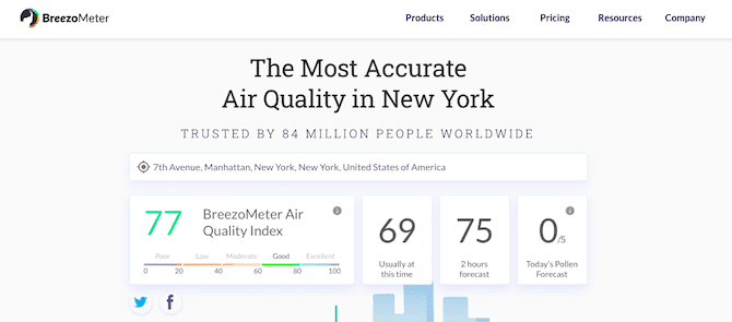 أفضل التطبيقات ومواقع الويب للتحقق من جودة الهواء في أي مكان - مقالات