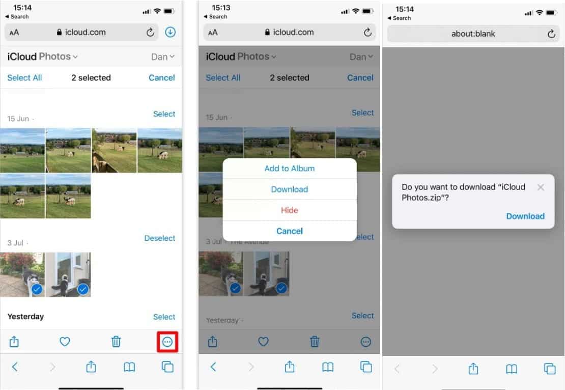كيفية تنزيل الصور ومقاطع الفيديو من iCloud - iOS iPadOS Mac