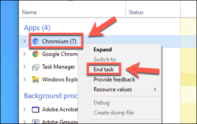 كيفية إلغاء تثبيت متصفح Chromium على Windows 10 - الويندوز