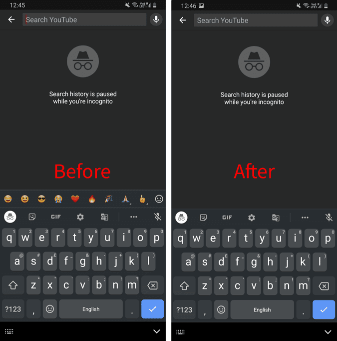 كيفية إزالة شريط الرموز التعبيرية المزعج من Gboard - Android