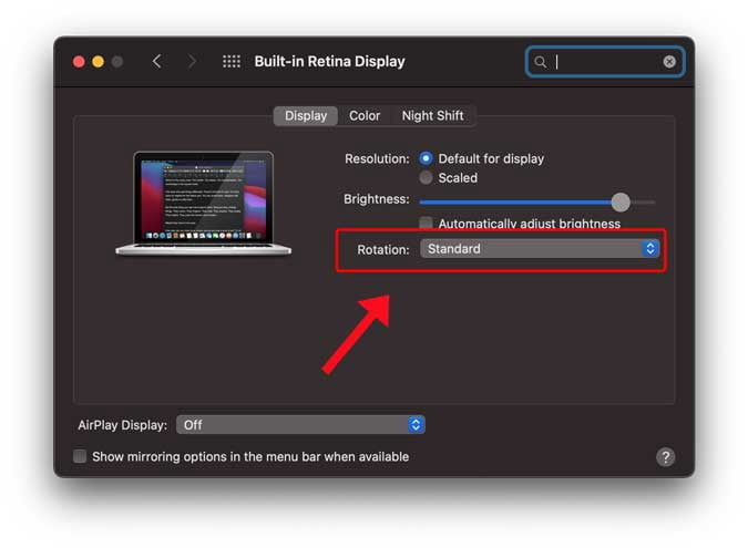 كيفية تدوير شاشة Macbook الخاص بك بـ 90 درجة - Mac