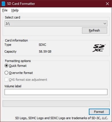 كيفية تهيئة بطاقة SD على نظام التشغيل Windows 10 - الويندوز