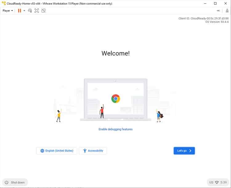 كيفية تثبيت نظام التشغيل Chrome في جهاز افتراضي - Chromebook