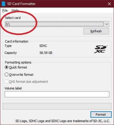 كيفية تهيئة بطاقة SD على نظام التشغيل Windows 10 - الويندوز