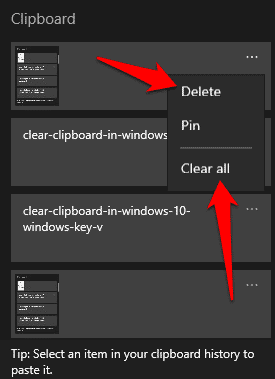 كيفية مسح الحافظة في Windows 10 - الويندوز