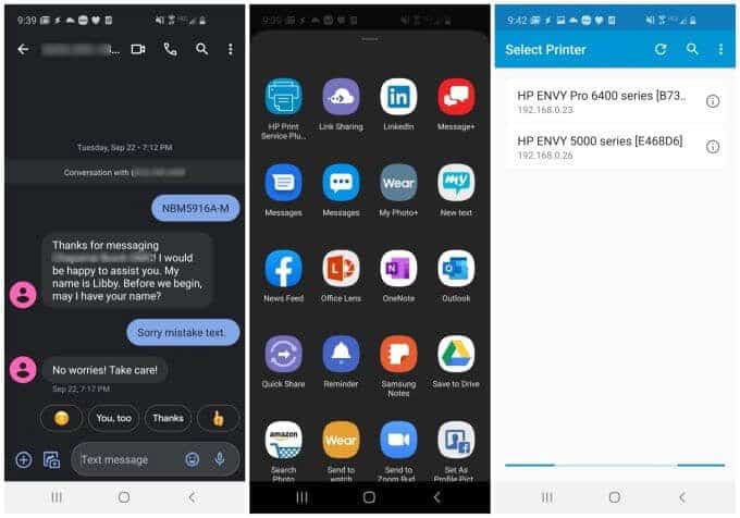 كيفية طباعة الرسائل النصية من Android - Android