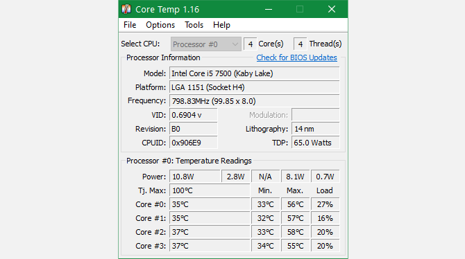 كيفية التحقق من درجة حرارة وحدة المعالجة المركزية على جهاز الكمبيوتر - الويندوز