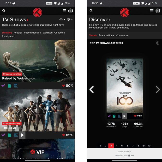 أفضل تطبيقات تتبع الأفلام التي تتزامن مع Trakt على Android - Android