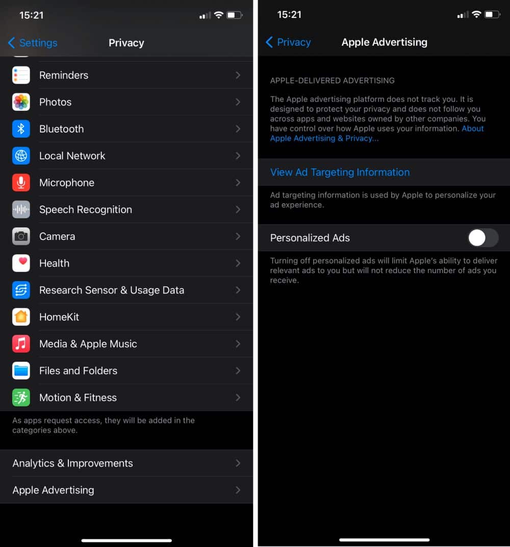 أفضل إعدادات وتعديلات iPhone لتعزيز خصوصيتك - iOS