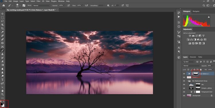 كيفية استبدال مظهر السماء في أي صورة باستخدام Photoshop - شروحات