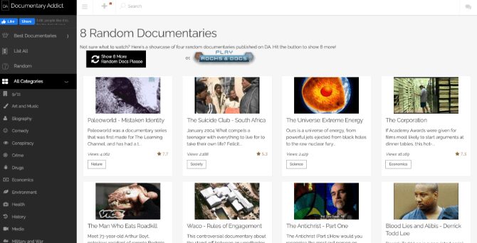أفضل الطرق للعثور على أفضل الأفلام والمسلسلات الوثائقية لمشاهدتها عبر الإنترنت - مواقع