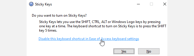 كيفية تعطيل ميزة سهولة الوصول "مفاتيح الثبات" في Windows - الويندوز