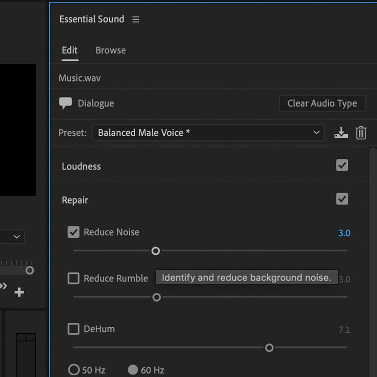 كيفية الحصول على صوت أفضل مع Essential Sound في Adobe Premiere Pro - شروحات