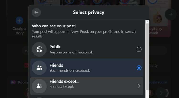كيفية إدارة إعدادات الخصوصية على Facebook لمنشورات معينة - حماية