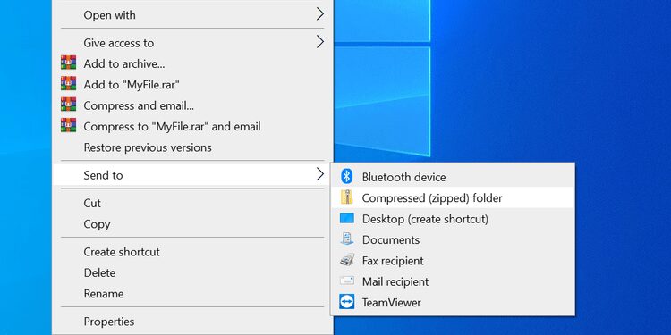 أفضل الطرق السهلة لإنشاء ملف مضغوط على Windows 10 - الويندوز