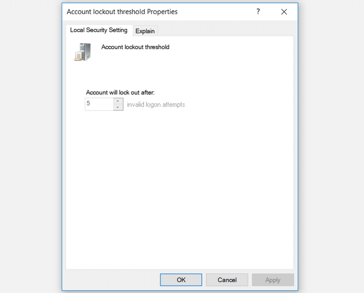 كيفية الحد من عدد محاولات تسجيل الدخول الفاشلة على Windows 10 - الويندوز