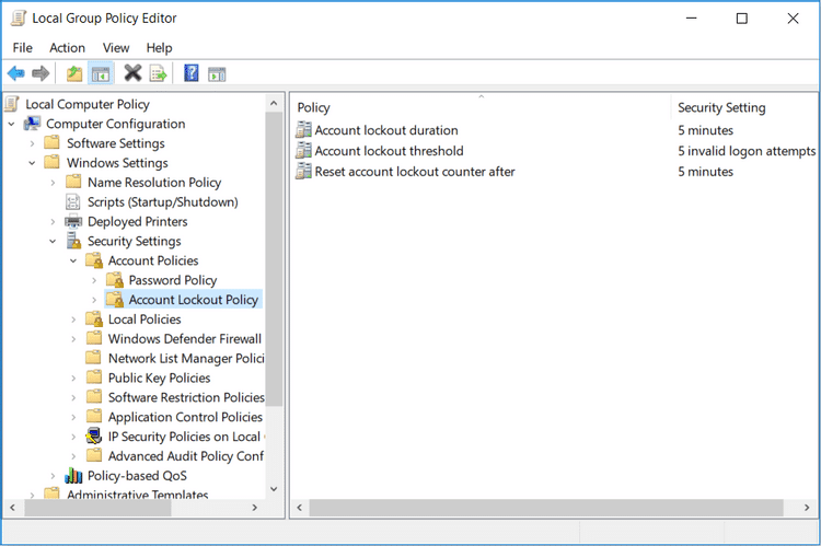 كيفية الحد من عدد محاولات تسجيل الدخول الفاشلة على Windows 10 - الويندوز