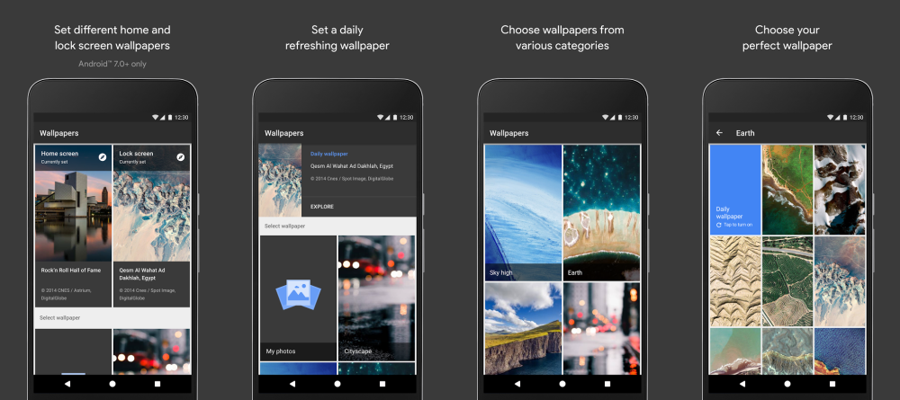 تطبيق wallpapers من Google لتغيير خلفية Android بشكل مُستمر - Android 