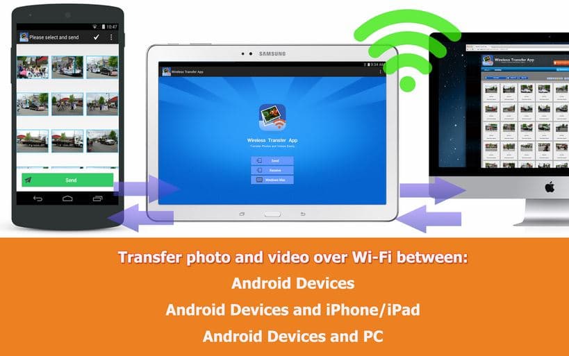 Wireless Transfer App لنقل الملفات بين مختلف أنظمة التشغيل - Android iOS الهواتف