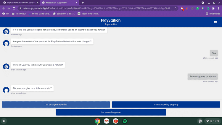 Playstation network support chat
