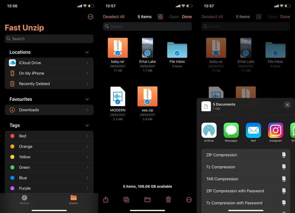 أفضل التطبيقات لضغط الملفات على iPhone و iPad - iOS