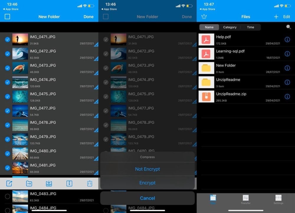 أفضل التطبيقات لضغط الملفات على iPhone و iPad - iOS