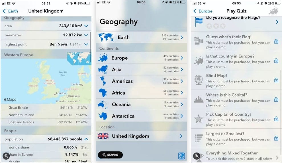 Les meilleures applications que vous pouvez utiliser pour étudier la géographie sur iPhone - iOS 