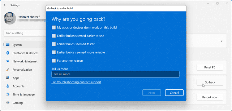 Comment rétrograder vers Windows 10 après la mise à niveau vers Windows 11 - Windows 