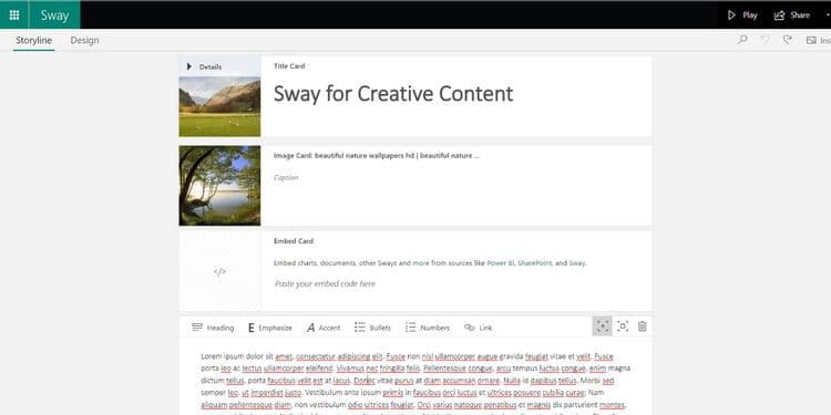 أفضل ميزات Microsoft Sway لإنشاء تقارير وعروض تقديمية تفاعلية - شروحات 