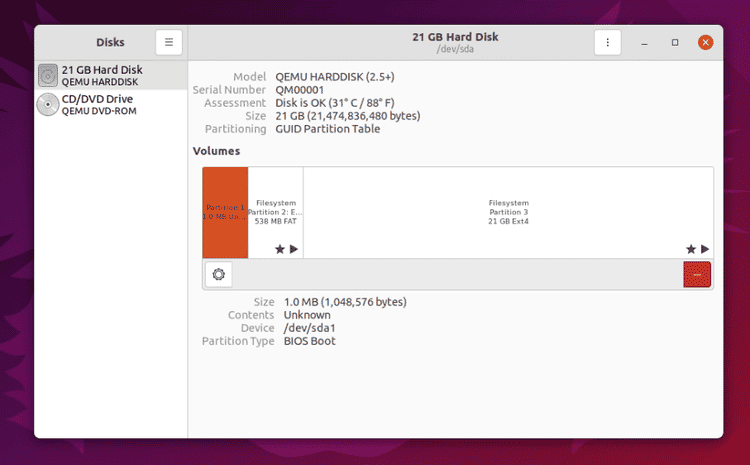 كيفية استخدام Ubuntu Disk Utility لإدارة وسائط التخزين المُتعددة - لينكس