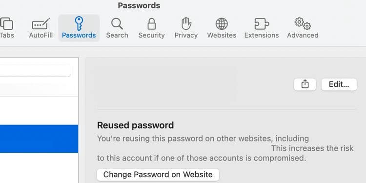 Que faire si vous recevez une alerte de mot de passe compromis dans Safari sur Mac - Mac 